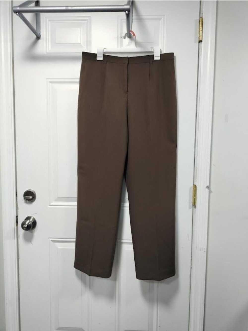 White Stag Brown Straight Leg Dress Pants Size 12 Lagenlook Preppy - Picture 2 of 13